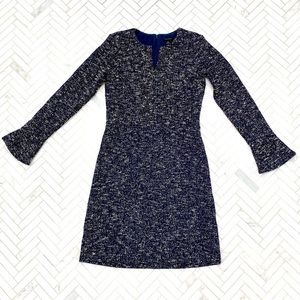 [Ann Taylor] Navy blue and white dress, 3/4 sleeve